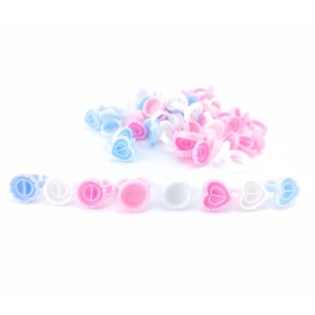 Disposable Glue Rings (Heart & Round)